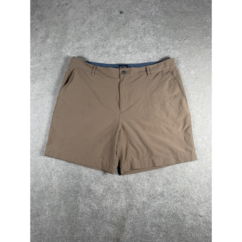 Faherty All Day Shorts 2.0 (7") Men's Size 38 Island Brown Casual * Missing Draw